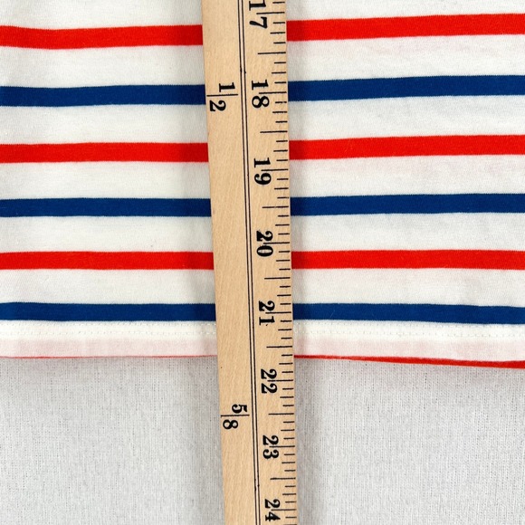 KULE The Tank Top Womens XS White Blue Red Sleeveless Stripe Crew neck Tee - Picture 6 of 13